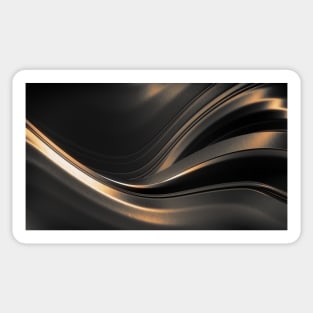 Dark Gold Abstraction Sticker